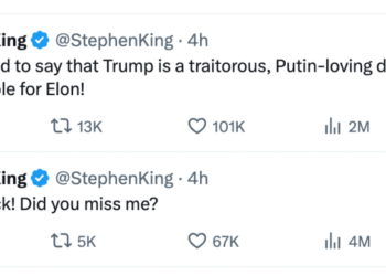 Stephen King Returns to X/Twitter to Slam Donald Trump, Elon Musk
